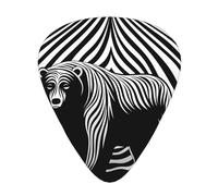 12-Piece The blackened bear. print Guitar Pick Set - Available in 3 Thicknesses, Suitable for Acoustic and Electric Guitars