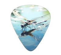 12-Piece The dragonfly flies low. print Guitar Pick Set - Available in 3 Thicknesses, Suitable for Acoustic and Electric Guitars
