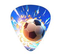 12-Piece The Flying Soccer Ball print Guitar Pick Set - Available in 3 Thicknesses, Suitable for Acoustic and Electric Guitars