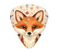 12-Piece The Fox in the Bush Patterned Guitar Pick Set - Available in 3 Thicknesses, Suitable for Acoustic and Electric Guitars