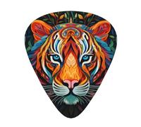 12-Piece The mighty tiger. Patterned Guitar Pick Set - Available in 3 Thicknesses, Suitable for Acoustic and Electric Guitars