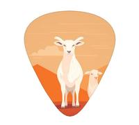 12-Piece The Standing Lamb print Guitar Pick Set - Available in 3 Thicknesses, Suitable for Acoustic and Electric Guitars