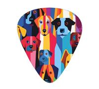 12-Piece The staring dog. Patterned Guitar Pick Set - Available in 3 Thicknesses, Suitable for Acoustic and Electric Guitars