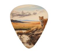 12-Piece The tiger is strong. Patterned Guitar Pick Set - Available in 3 Thicknesses, Suitable for Acoustic and Electric Guitars