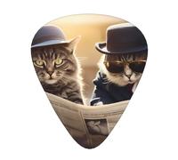 12-Piece The two cool cats. Patterned Guitar Pick Set - Available in 3 Thicknesses, Suitable for Acoustic and Electric Guitars