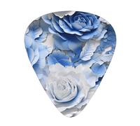 12-Piece Tie-dyed roses print Guitar Pick Set - Available in 3 Thicknesses, Suitable for Acoustic and Electric Guitars