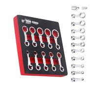 12-Piece Torque Adapter Set for Tight Spaces - 3/8" Drive Box End Torque Wrench Extensions - Ideal for Automotive Repairs and DIY Projects