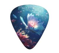 12-Piece Transparent Butterfly Patterned Guitar Pick Set - Available in 3 Thicknesses, Suitable for Acoustic and Electric Guitars