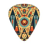 12-Piece Triangle Tower Image Man print Guitar Pick Set - Available in 3 Thicknesses, Suitable for Acoustic and Electric Guitars