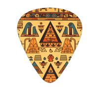 12-Piece triangular building pattern print Guitar Pick Set - Available in 3 Thicknesses, Suitable for Acoustic and Electric Guitars