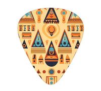 12-Piece Triangular Tower Symbol print Guitar Pick Set - Available in 3 Thicknesses, Suitable for Acoustic and Electric Guitars