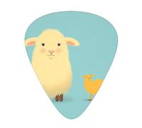 12-Piece two animals Patterned Guitar Pick Set - Available in 3 Thicknesses, Suitable for Acoustic and Electric Guitars