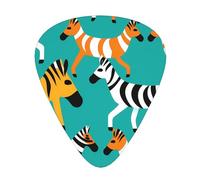 12-Piece two-headed zebra print Guitar Pick Set - Available in 3 Thicknesses, Suitable for Acoustic and Electric Guitars