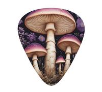 12-Piece Two purple mushrooms in the woods Guitar Pick Set - Perfect for Beginners and Professionals (Bass, Electric, and Acoustic Guitars)