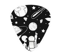 12-Piece Ukulele, Bass, Electric and Acoustic Guitar Pick Set-Must Have for Guitars Players-Astronaut And Alien