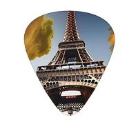12-Piece Ukulele, Bass, Electric and Acoustic Guitar Pick Set-Must Have for Guitars Players-Cityscape Paris Eiffel Tower France