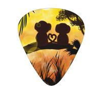12-Piece Ukulele, Bass, Electric and Acoustic Guitar Pick Set-Must Have for Guitars Players-Cute Couple Monkey