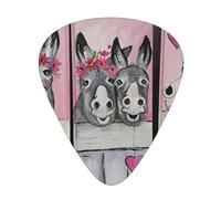 12-Piece Ukulele, Bass, Electric and Acoustic Guitar Pick Set-Must Have for Guitars Players-donkey and flower