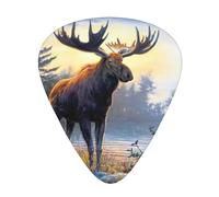 12-Piece Ukulele, Bass, Electric and Acoustic Guitar Pick Set-Must Have for Guitars Players-Fall Moose Deer