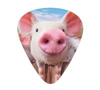12-Piece Ukulele, Bass, Electric and Acoustic Guitar Pick Set-Must Have for Guitars Players-Funny Cute Pig
