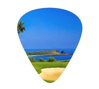 12-Piece Ukulele, Bass, Electric and Acoustic Guitar Pick Set-Must Have for Guitars Players-Golf Course