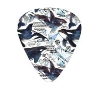 12-Piece Ukulele, Bass, Electric and Acoustic Guitar Pick Set-Must Have for Guitars Players-Killer Whale
