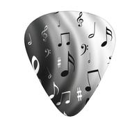 12-Piece Ukulele, Bass, Electric and Acoustic Guitar Pick Set-Must Have for Guitars Players-Music Notes Print