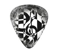 12-Piece Ukulele, Bass, Electric and Acoustic Guitar Pick Set-Must Have for Guitars Players-Musical Theme Music Clefs