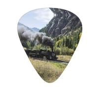 12-Piece Ukulele, Bass, Electric and Acoustic Guitar Pick Set-Must Have for Guitars Players-Steam Locomotive Train