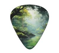 12-Piece Vast forests print Guitar Pick Set - Available in 3 Thicknesses, Suitable for Acoustic and Electric Guitars