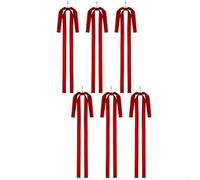 12-Piece Vintage Velvet Christmas Tree Bow Ornaments - Large 40x60cm Festive Decorations for Wreaths, Garlands and Seasonal Holiday Home Décor(red)