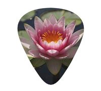 12-Piece Water lily cute print Guitar Pick Set - Available in 3 Thicknesses, Suitable for Acoustic and Electric Guitars