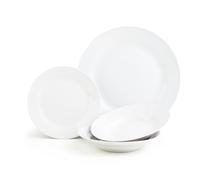 12-Piece White Porcelain Dinner Set White