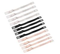 12 Piece Women's Non-slip Elastic Bra Strap Holder Racer Back - Conceal Straps （ Black, Beige, White Each 4）