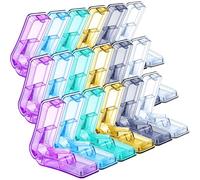 12 Pieces 12 Pieces Pill Cutter Portable Medicine Holder with Stainless Steel Blade Easy Cut for Cutting Pills Tablet in Half for Daily Life (6)