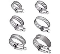 12 pieces 304 Stainless steel adjustable hose clamp, gas hose clamp, exhaust hose clamp (19-29mm)