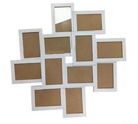 12 Pieces 4x6 Collage Frame Set Constructed from MDF for Lasting Use, Rotary Tabs Designed for Quick Photo Changes, Includes Numbered Assembly Guide (White)