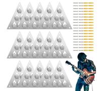 12 Pieces 6 Leg Triangular Wall Panel Brackets Mounting Kit for Soundproof Panel Brackets - For Office Studio Living Room Bedroom Noise Reduction