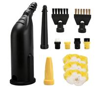 12 pieces accessories for Kärcher steam cleaner SC1 SC2 SC3 SC4 SC5, joint brushes, round brush, power nozzles set, hand nozzle, microfibre cloth, steam cleaner replacement parts for Kärcher