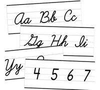 12 Pieces Alphabet Line for Classroom Wall Simple Cursive Alphabet Line Bulletin Board Set ABC Banner and Number Border Posters for Classroom Decor