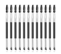 12 Pieces Angled Eye Brow Brush and Spoolie Brush, Dual Ended Eyebrow Brush, Multifunctional Mini Brow Brush for Shaping and Filling Eyebrows, Eyelash Comb Eyebrow Brush Tool for Blending, Tinting