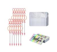 12 Pieces Beadable Keychain Rods for Creative Handmade Projects Handmade Keyring Accessories Jewelry Making Supplies Easy Install Keychain