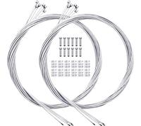 12 Pieces Bike Shifter Gear Cables with End Caps End Ferrules Vertical Cylinder Head Bike Brake Line Bicycle Shifter Line for Mountain and Road