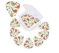 12 Pieces Bird Guitar Picks Set with Custom Storage Box Guitar Accessories Ukulele for Acoustic Guitar Bass Valentine's Day Gift