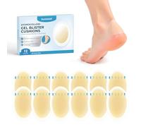 12 Pieces Blister Plasters for Feet - Sumiwish Gel Blister Cushions for Heel,Toe & Foot, All-Weather Comfort and Waterproofing (Heel Pack)