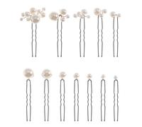 12 Pieces Bridal Hair Accessories Pearl Wedding Hair Pins Handmade Bridal Hair Pins for Wedding Brides Women Girls