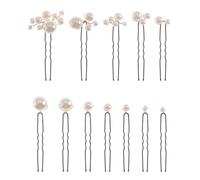 12 Pieces Bridal Hair Accessories Pearl Wedding Hair Pins Handmade Bridal Hair Pins for Wedding Brides Women Girls