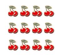 12 Pieces Cherry Brooch Pins Cartoon Enamel Pin Cute Metal Badges Learning for Girl Clothing Backpacks Bags Jewelry