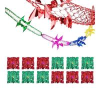 12 Pieces Christmas Ceiling Decorations, Christma Swirl Hanging Ceiling Garlands, Color Foil Garland, Christmas Hanging Decorations for New Year Holiday Party Supplies