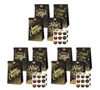 12 Pieces Christmas Paper Bags With Stickers For Holiday Decorations Festival Gift Packaging Bag New Year Party Supplies Bags